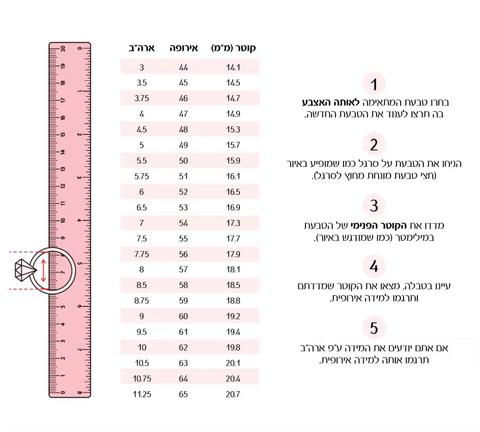 טבלת מידות